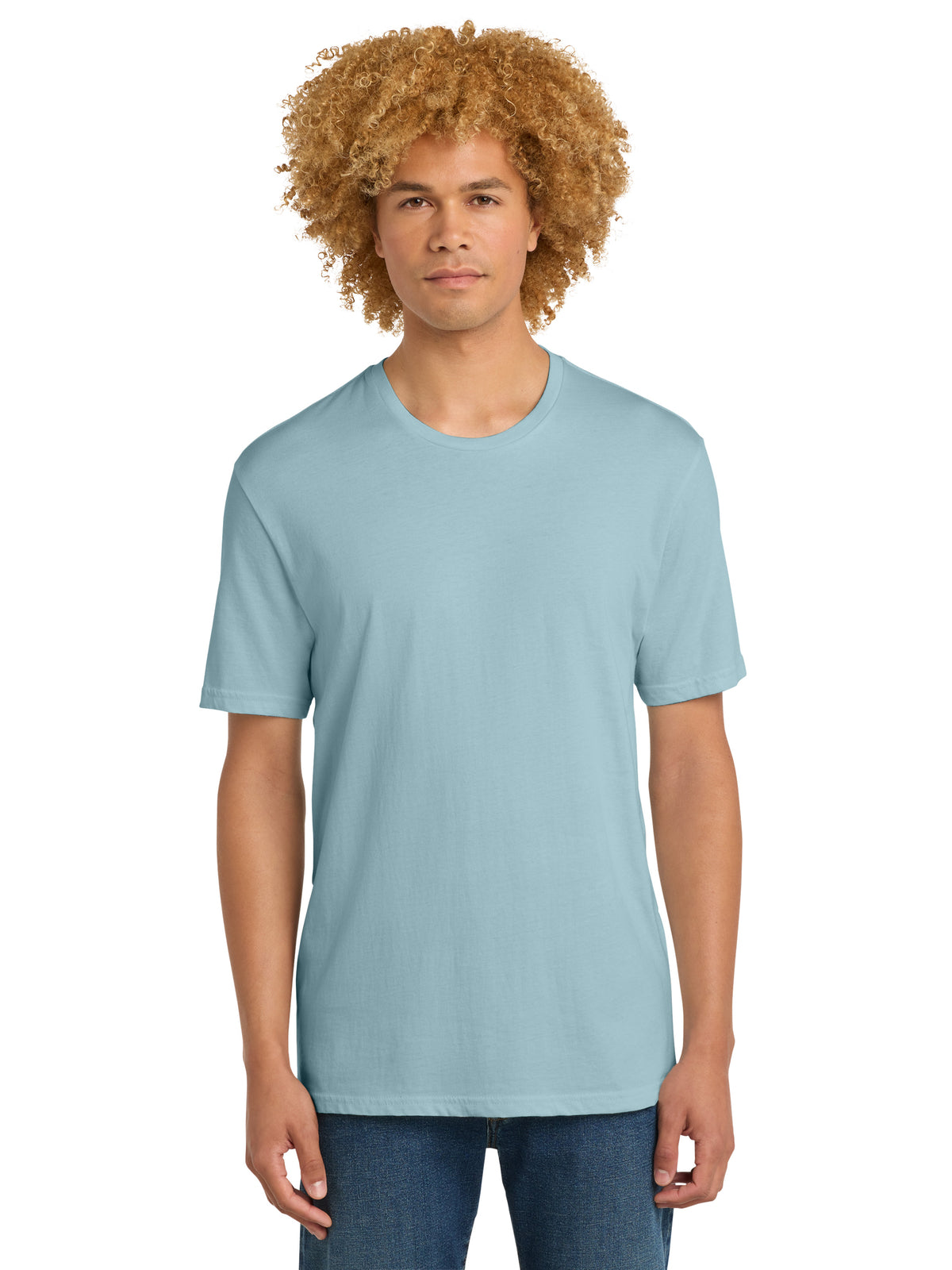 Men's Pocketless Short Sleeve T-Shirt - DT104 - Blue Fog