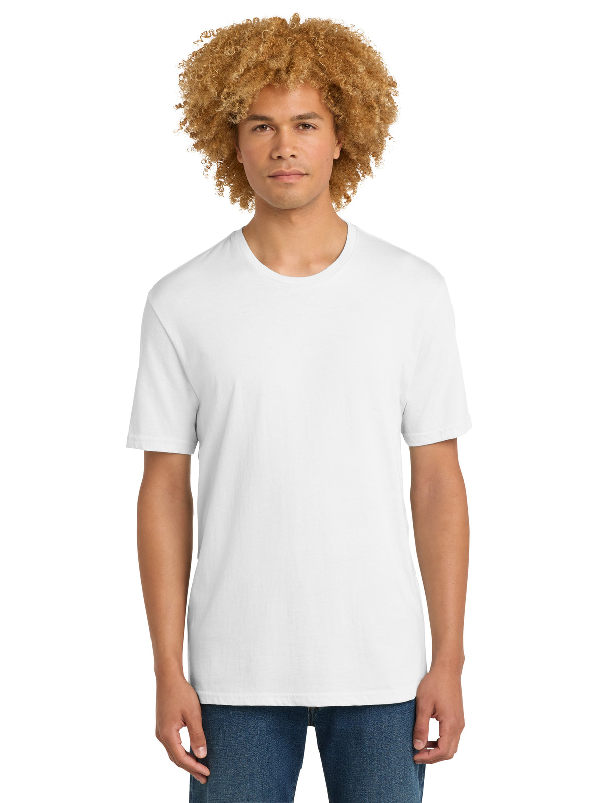 Men's Pocketless Short Sleeve T-Shirt - DT104 - Bright White