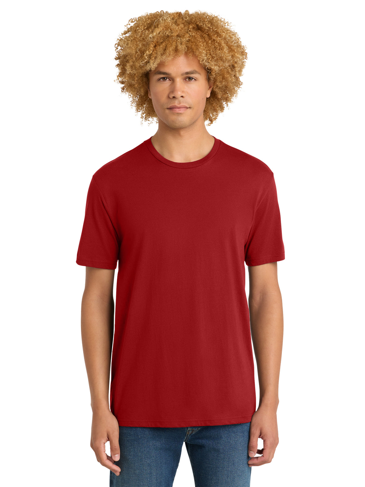 Men's Pocketless Short Sleeve T-Shirt - DT104 - Classic Red