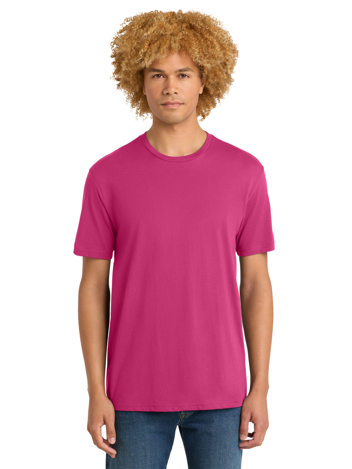 Men's Pocketless Short Sleeve T-Shirt - DT104 - Dark Fuchsia