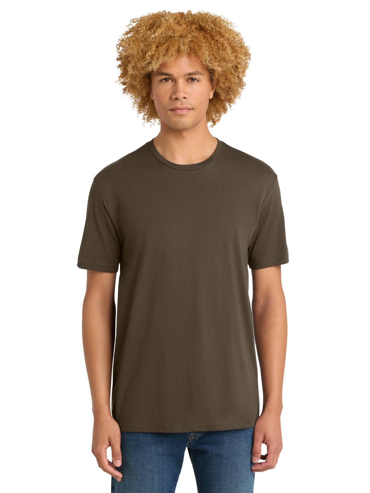 Men's Pocketless Short Sleeve T-Shirt - DT104 - Dark Mocha