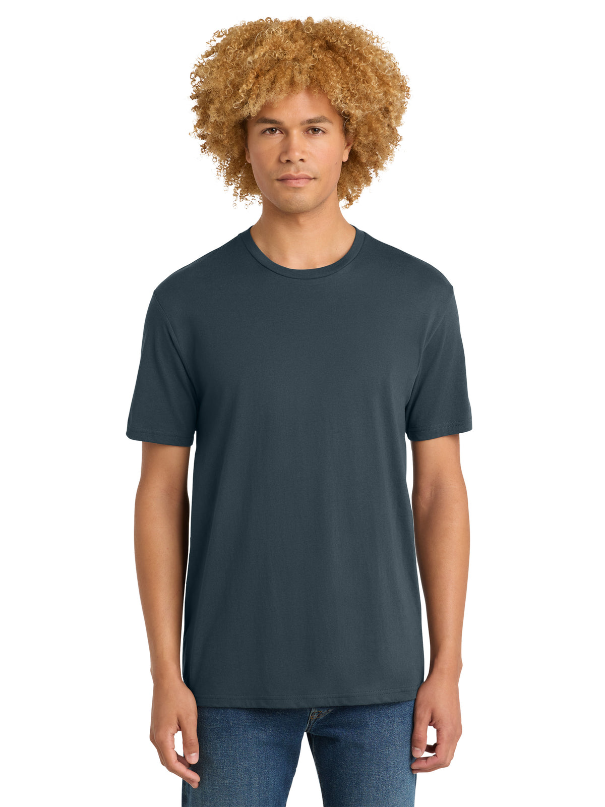 Men's Pocketless Short Sleeve T-Shirt - DT104 - Deep Steel Blue