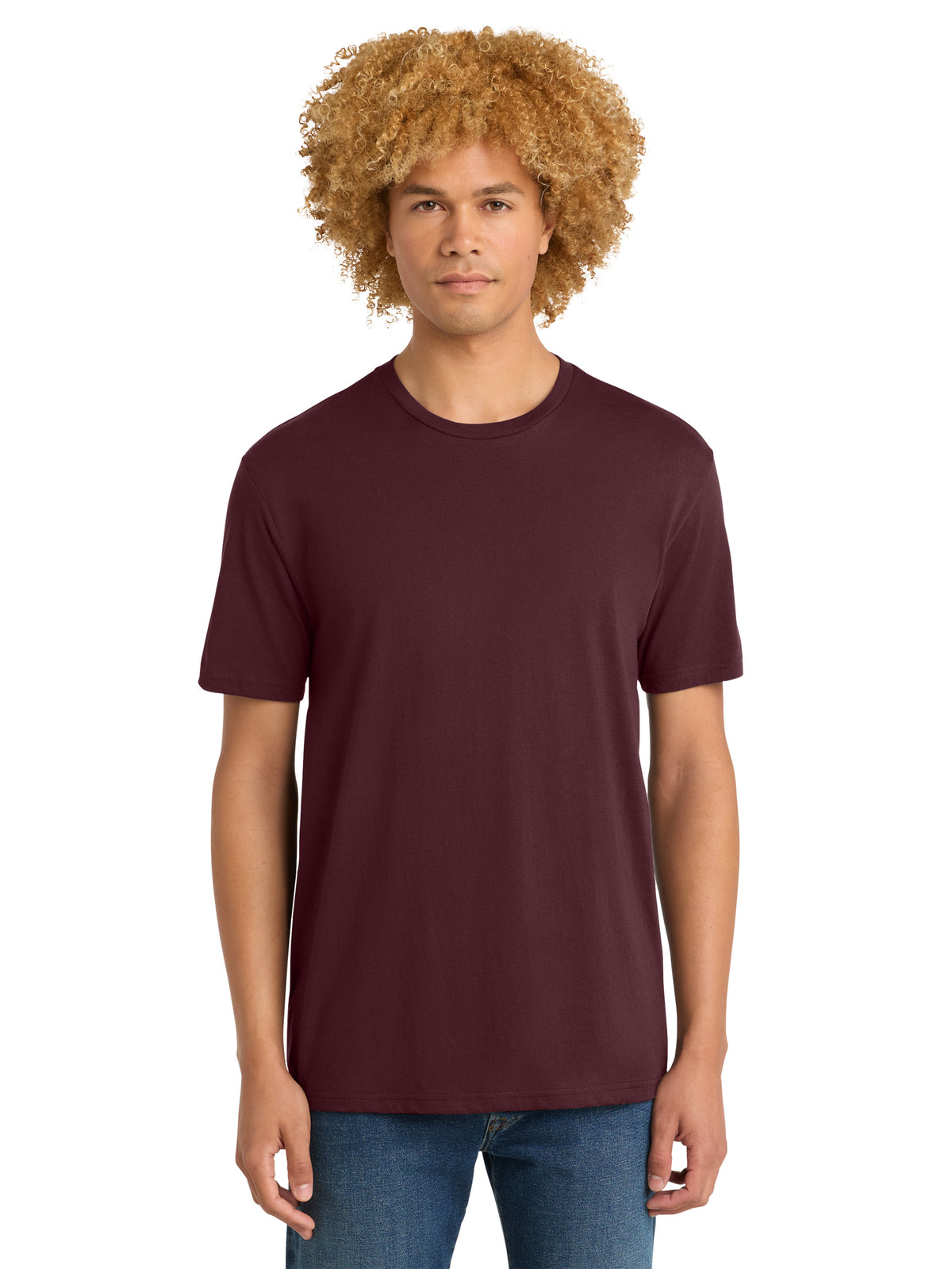 Men's Pocketless Short Sleeve T-Shirt - DT104 - Maroon