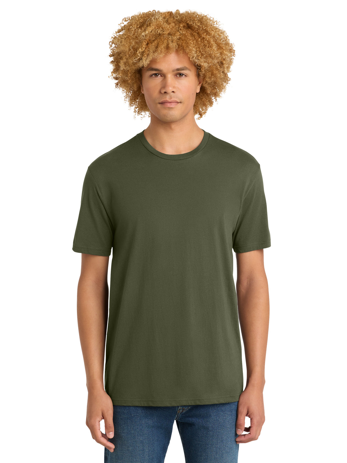 Men's Pocketless Short Sleeve T-Shirt - DT104 - Military Green