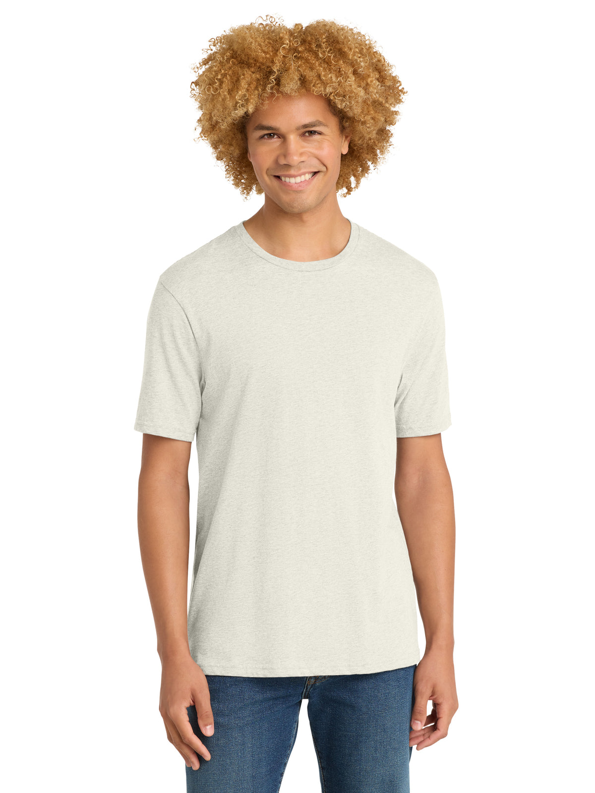 Men's Pocketless Short Sleeve T-Shirt - DT104 - Oatmeal Heather