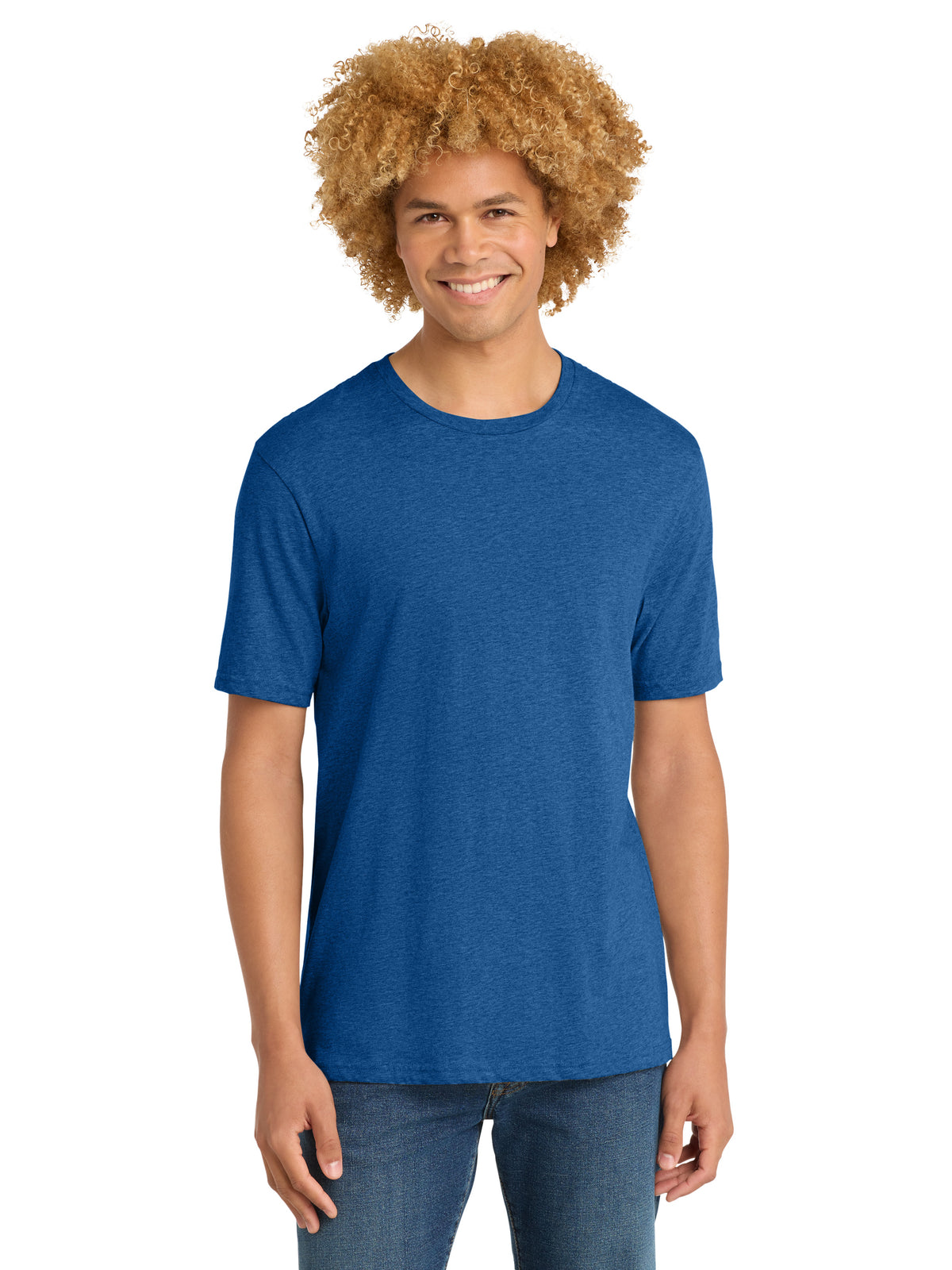 Men's Pocketless Short Sleeve T-Shirt - DT104 - Royal Blue Heather