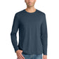Men's Pocketless Long Sleeve T-Shirt - DT105 - Heathered Navy