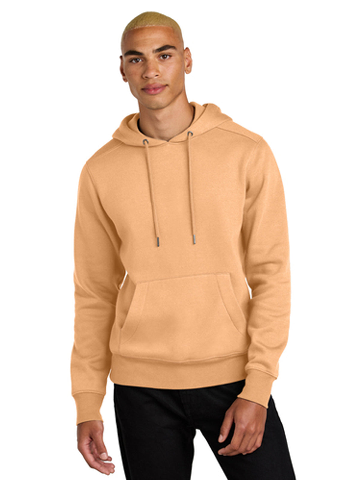 Men's 1-Pocket Perfect Weight Fleece Hoodie - DT1101 - Apricot