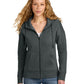 Women's Perfect Weight Fleece Drop Shoulder Full-Zip Hoodie - DT1104 - Heathered Charcoal