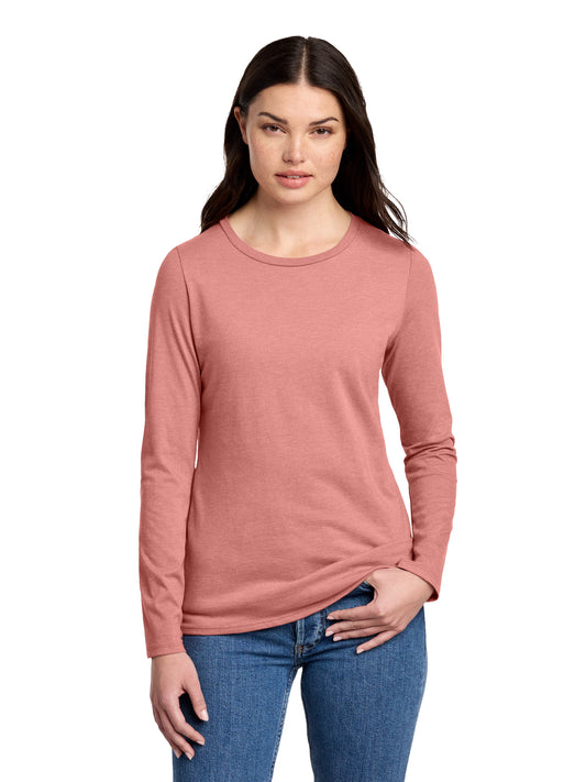 Women's Pocketless Long Sleeve Tee - DT110 - Blush Frost
