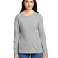 Women's Pocketless Long Sleeve Tee - DT110 - Light Heather Grey