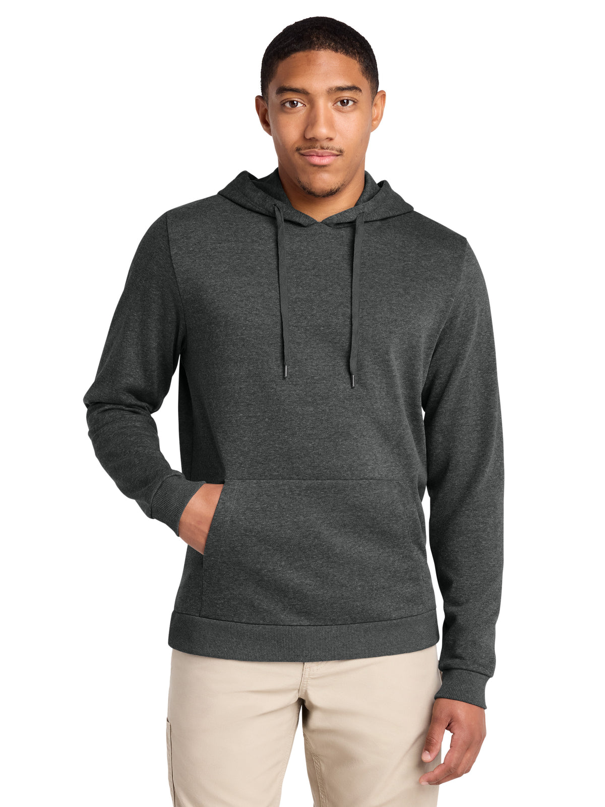 Men's Perfect Tri Fleece Pullover Hoodie - DT1300 - Heathered Charcoal