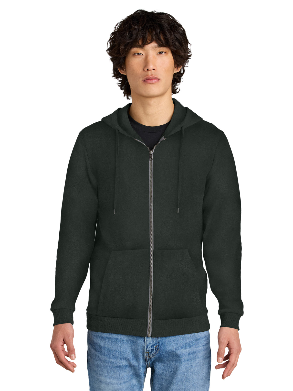 Men's Perfect Tri Fleece Full-Zip Hoodie - DT1302 - Deepest Grey