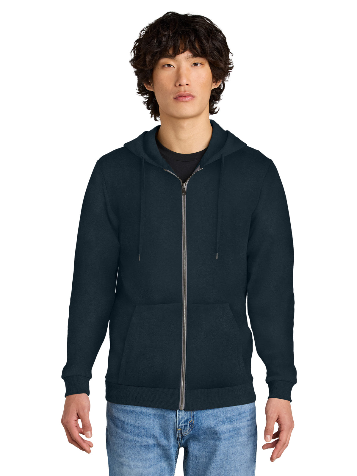 Men's Perfect Tri Fleece Full-Zip Hoodie - DT1302 - New Navy