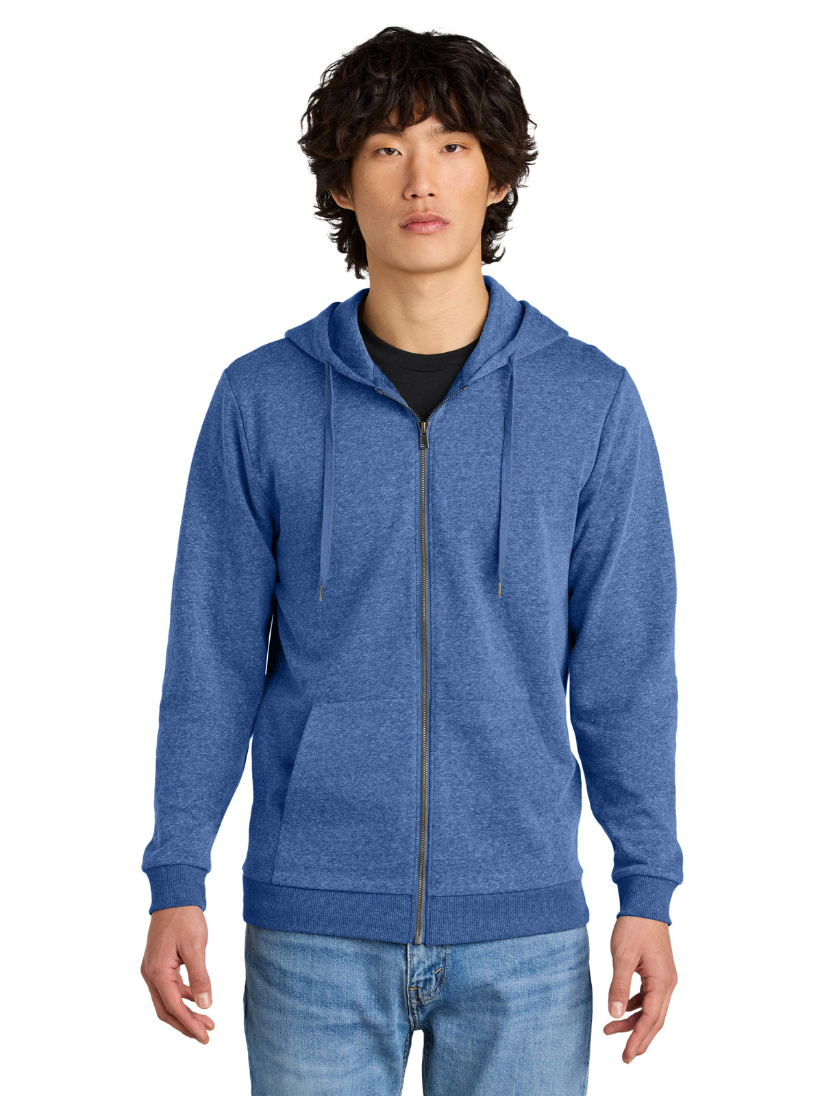 Men's Perfect Tri Fleece Full-Zip Hoodie - DT1302 - Royal Frost