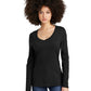 Women’s Perfect Tri Long Sleeve V-Neck Tee - DT135 - Black