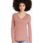 Women’s Perfect Tri Long Sleeve V-Neck Tee - DT135 - Blush Frost