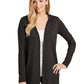 Women's Pocketless Hooded Cardigan - DT156 - Black Frost