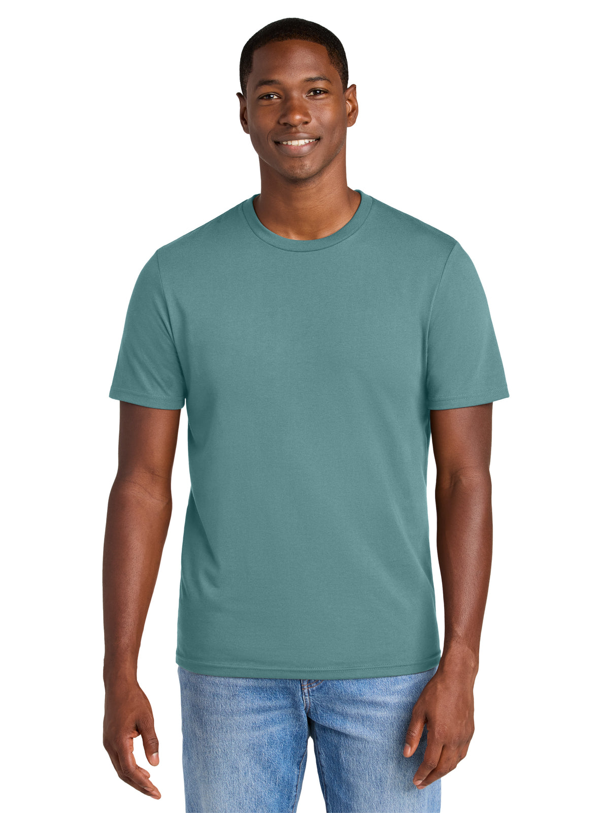Men's Pocketless Perfect Weight CVC Tee - DT184 - Bluestone