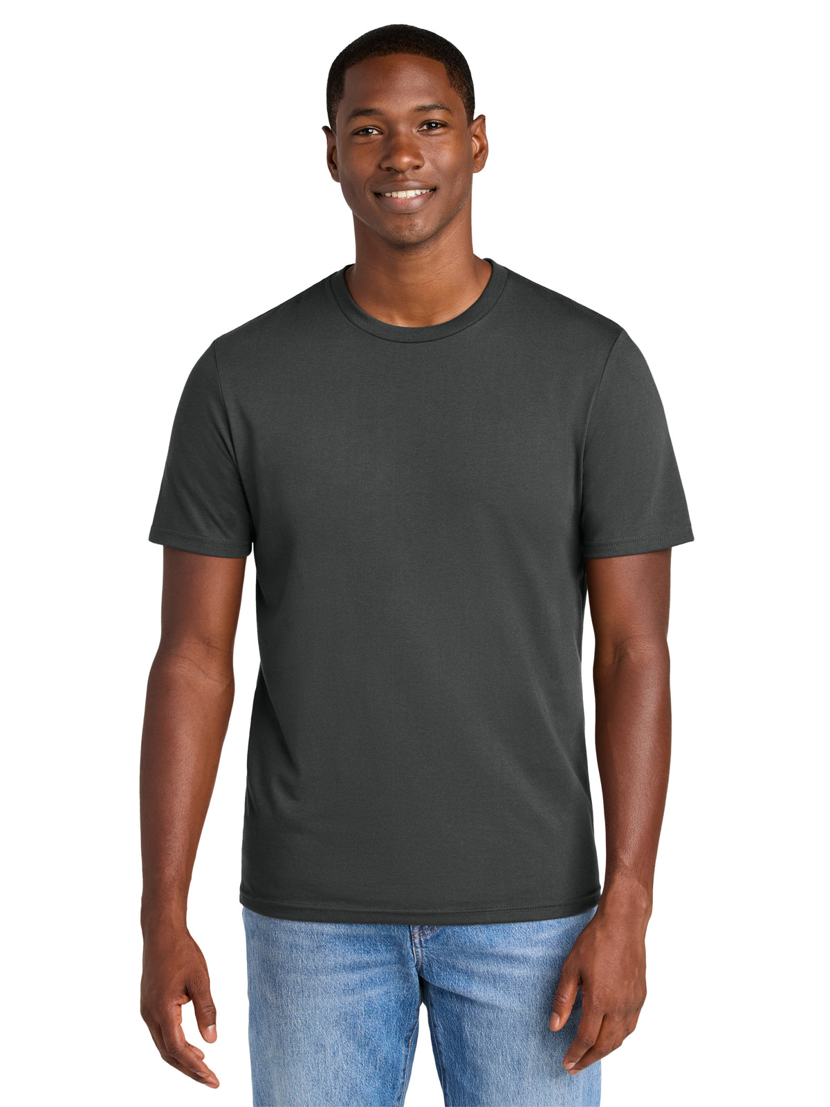 Men's Pocketless Perfect Weight CVC Tee - DT184 - Charcoal