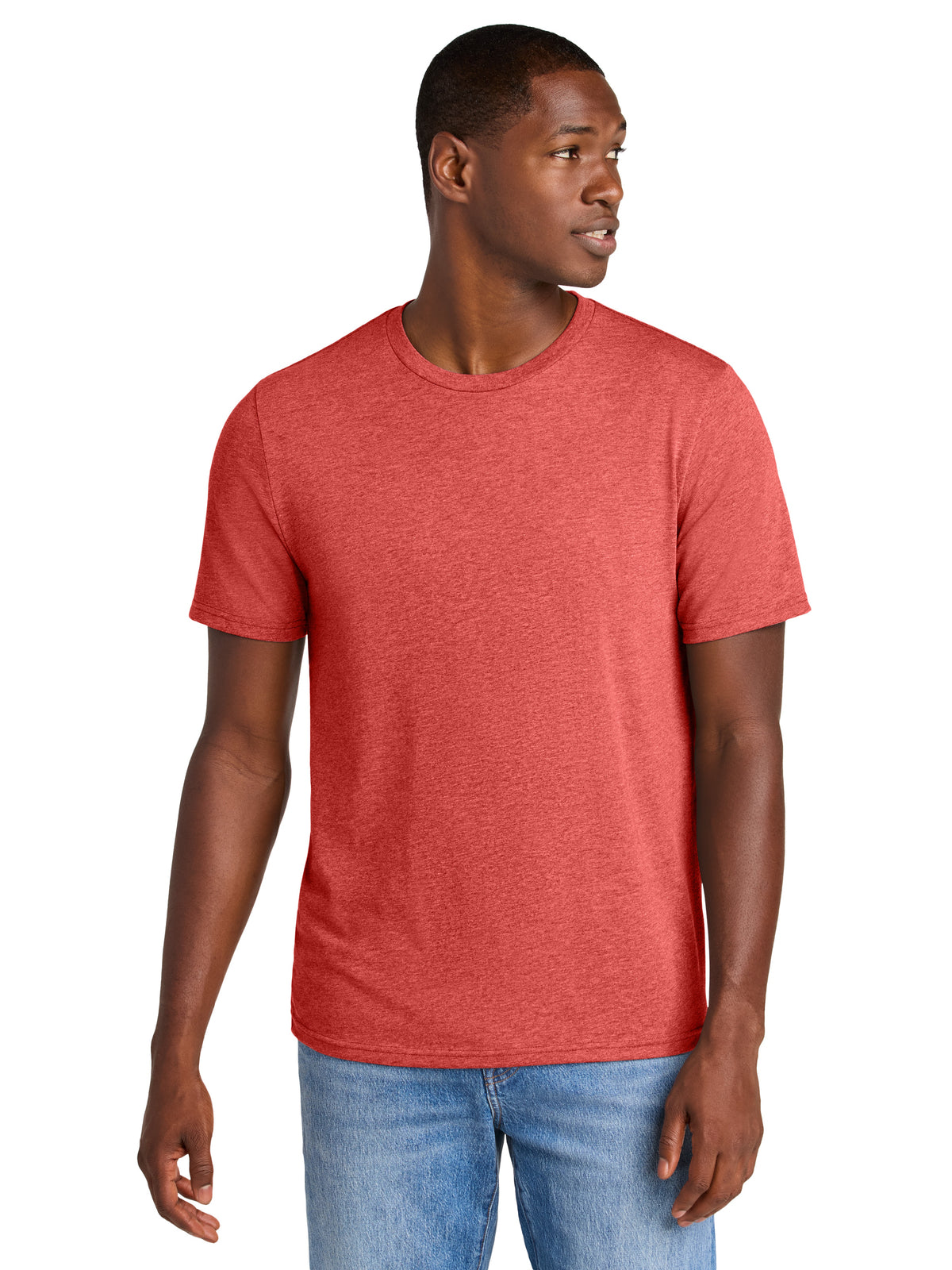 Men's Pocketless Perfect Weight CVC Tee - DT184 - Geranium Heather
