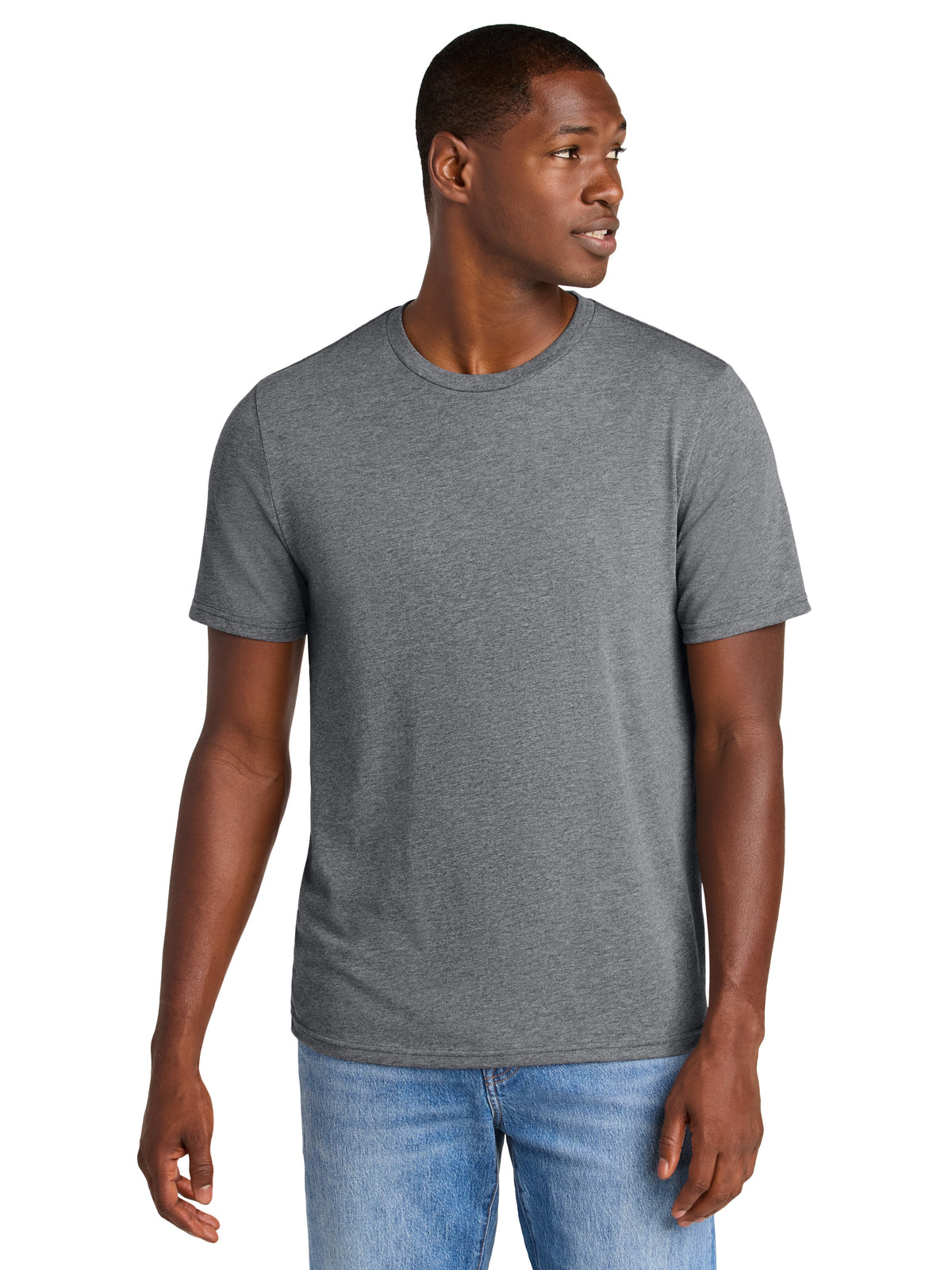Men's Pocketless Perfect Weight CVC Tee - DT184 - Graphite Heather