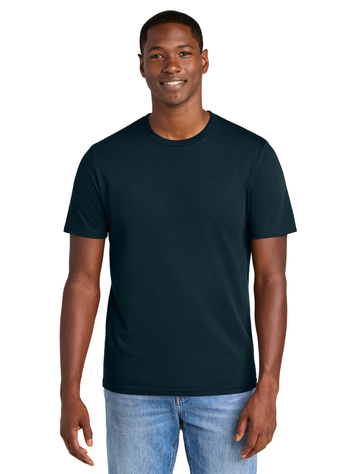 Men's Pocketless Perfect Weight CVC Tee - DT184 - Navy Blue