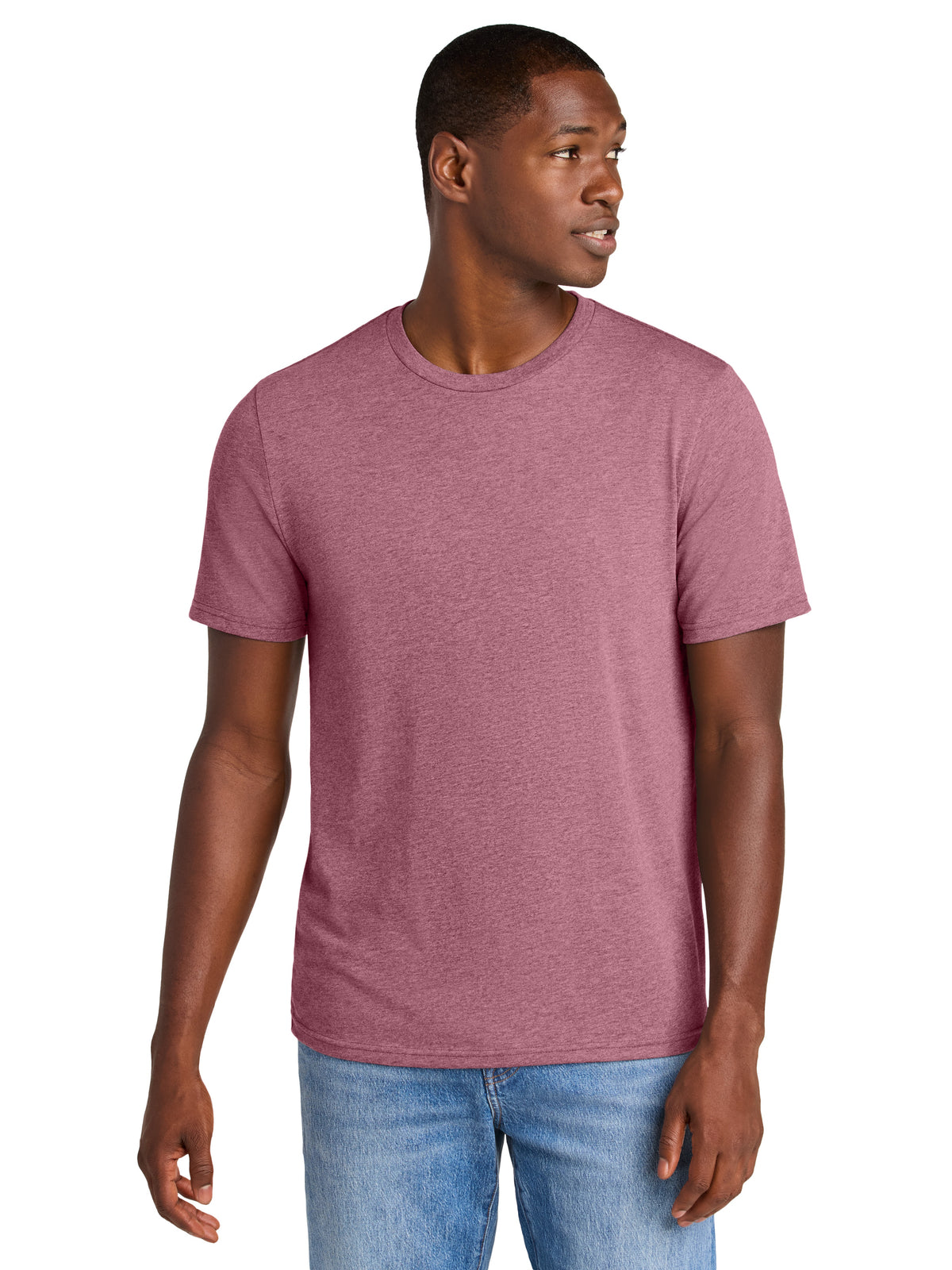 Men's Pocketless Perfect Weight CVC Tee - DT184 - Orchid Haze Heather