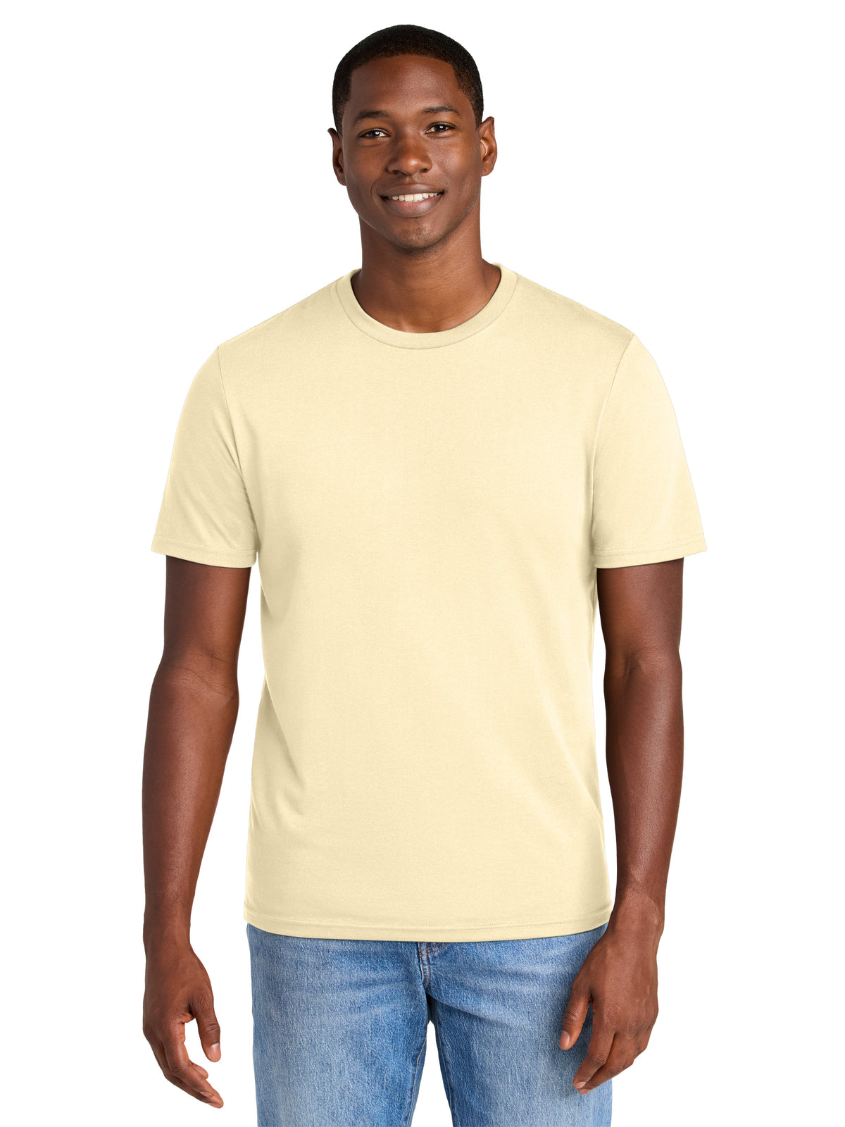 Men's Pocketless Perfect Weight CVC Tee - DT184 - Soft Yellow
