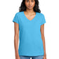 Women’s The Concert V-Neck T-Shirt - DT5002 - Aquatic Blue
