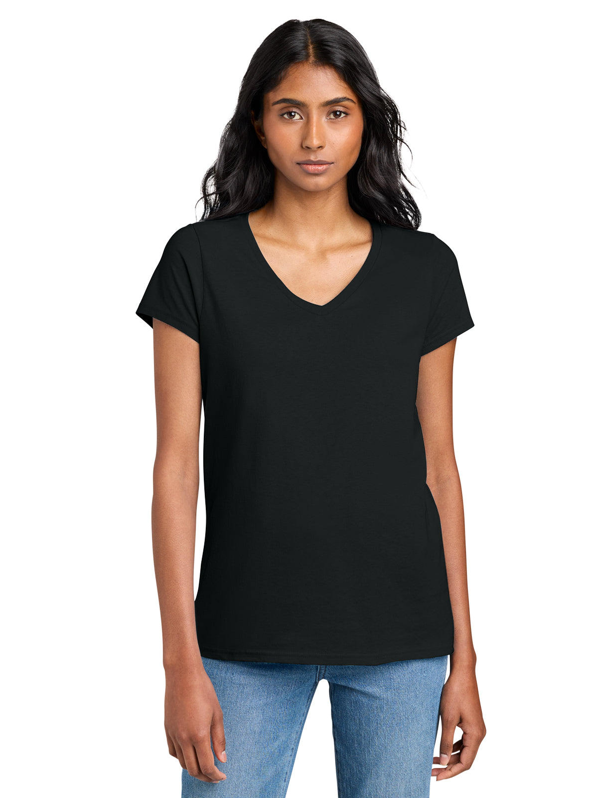 Women’s The Concert V-Neck T-Shirt - DT5002 - Black