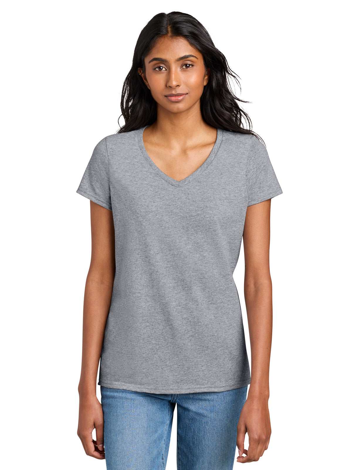 Women’s The Concert V-Neck T-Shirt - DT5002 - Heather Grey