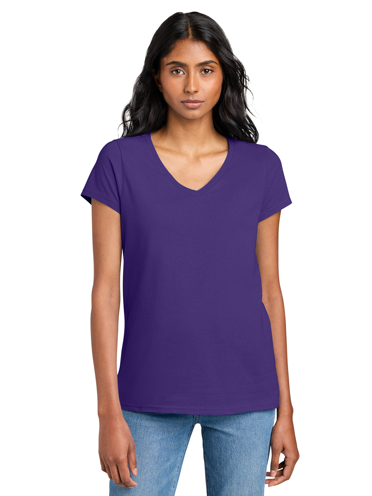 Women’s The Concert V-Neck T-Shirt - DT5002 - Purple