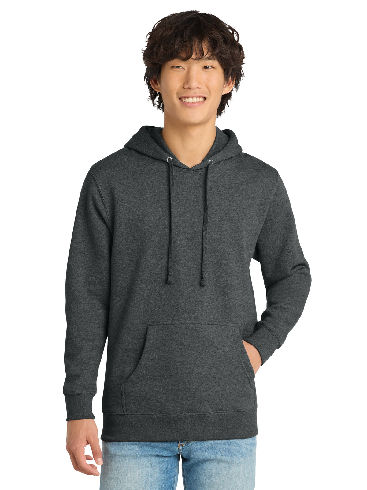 Men's V.I.T. Fleece Hoodie - DT6100 - Heathered Charcoal