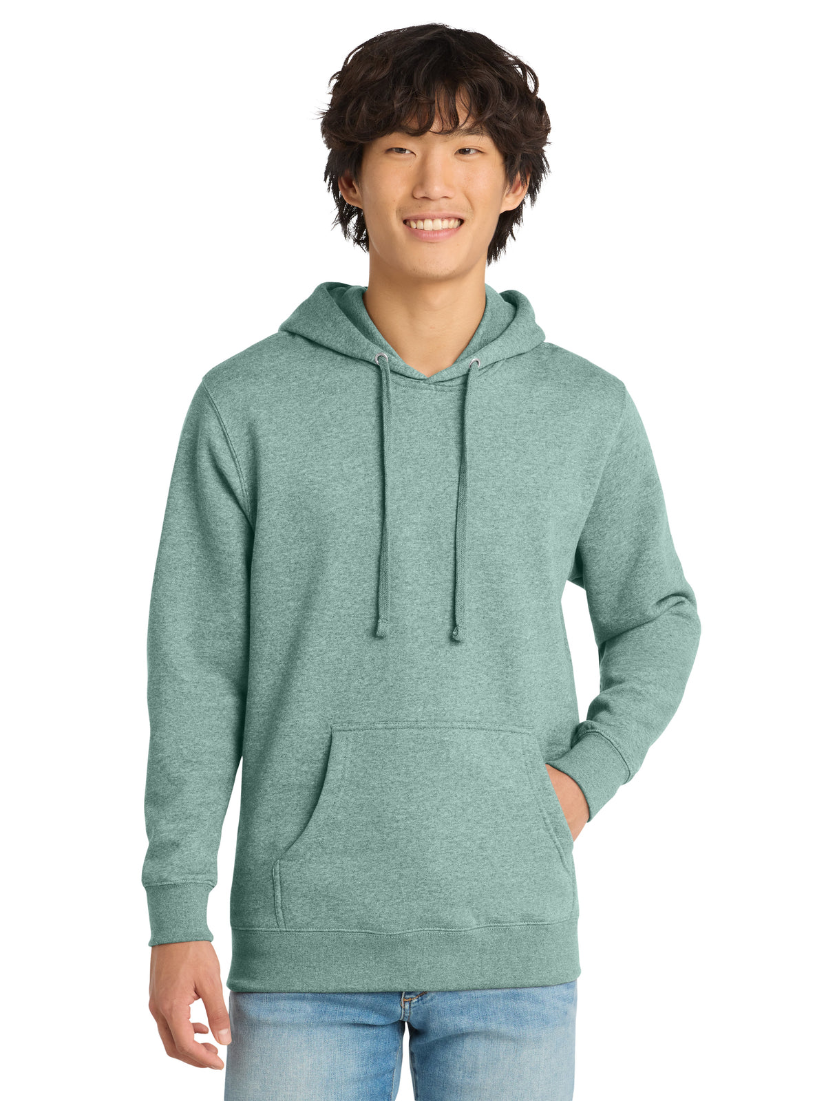Men's V.I.T. Fleece Hoodie - DT6100 - Heathered Dusty Sage
