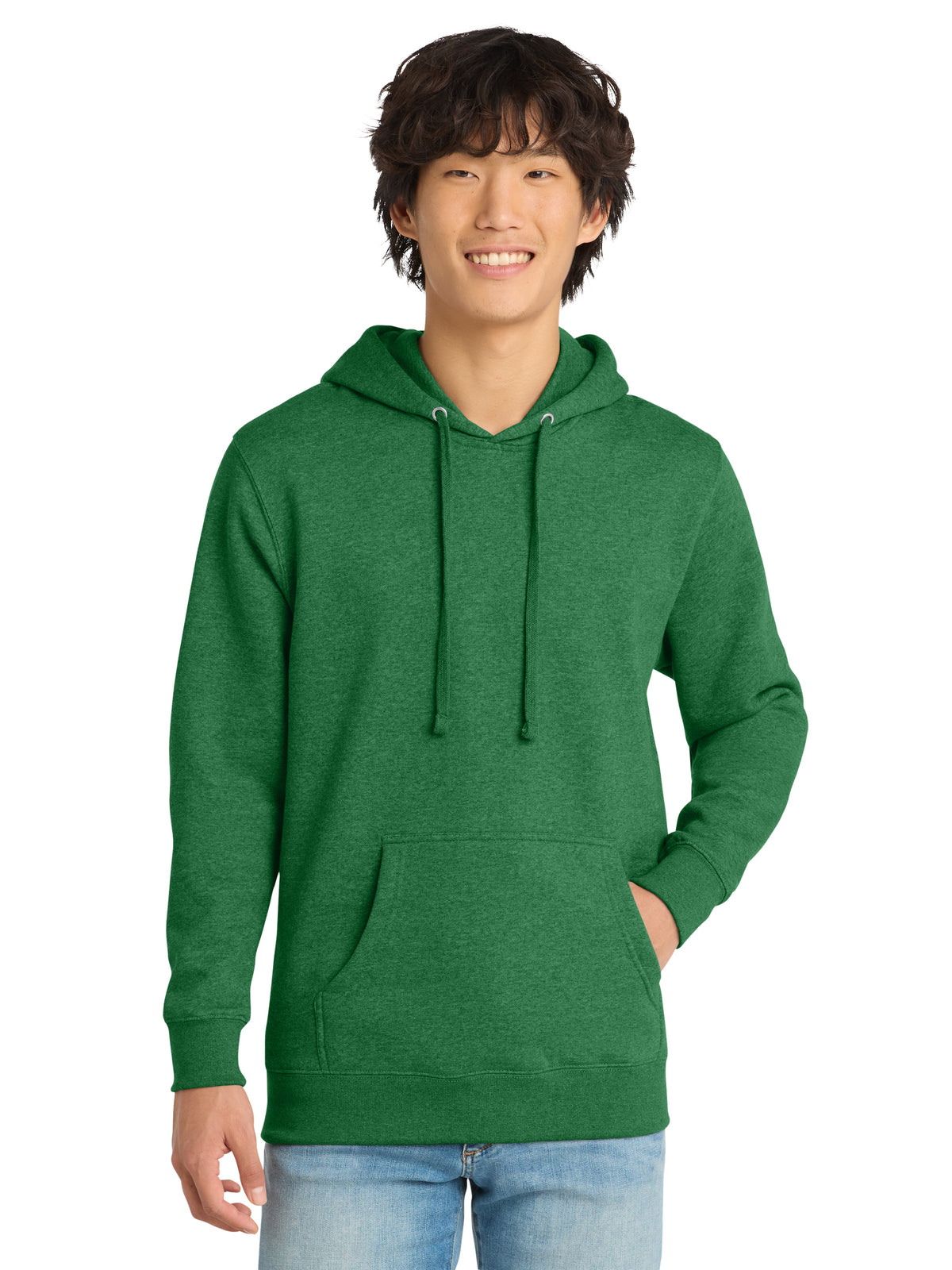 Men's V.I.T. Fleece Hoodie - DT6100 - Heathered Kelly Green