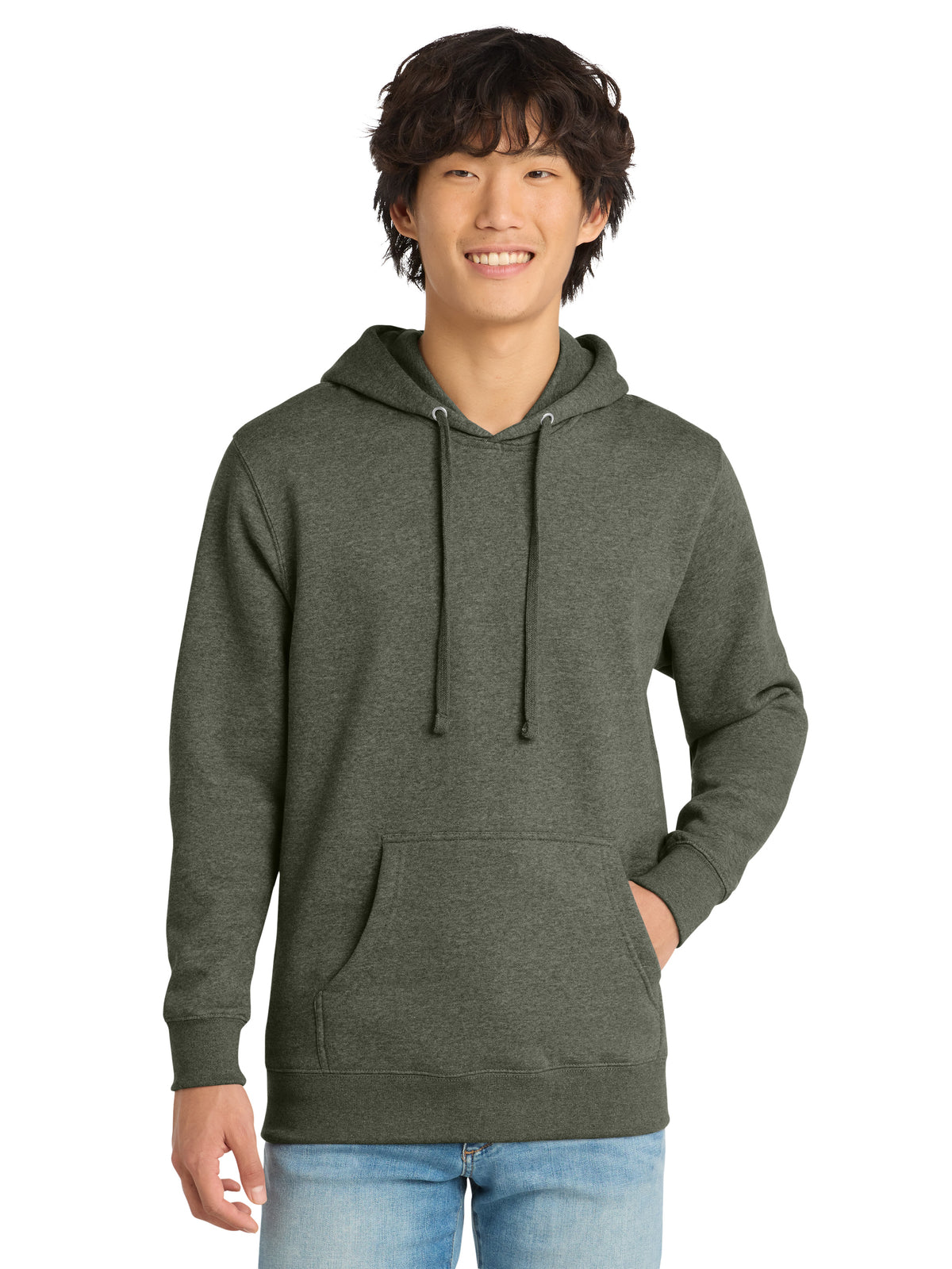 Men's V.I.T. Fleece Hoodie - DT6100 - Heathered Olive