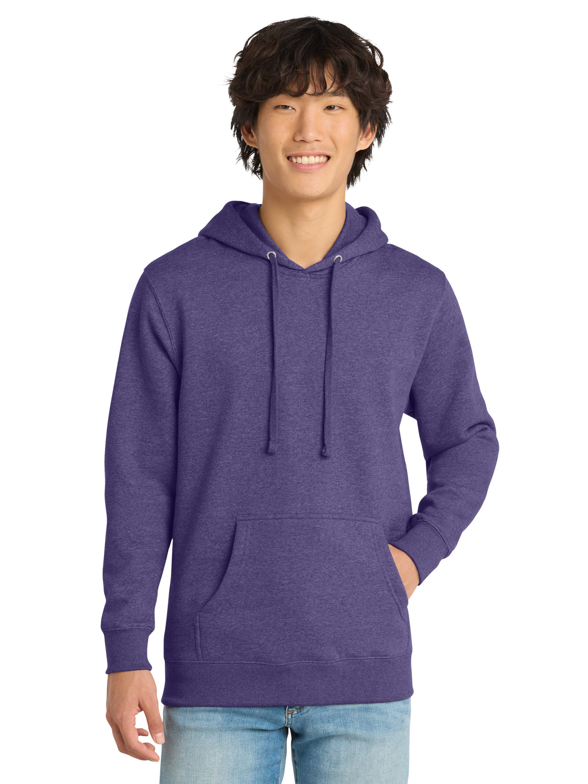 Men's V.I.T. Fleece Hoodie - DT6100 - Heathered Purple