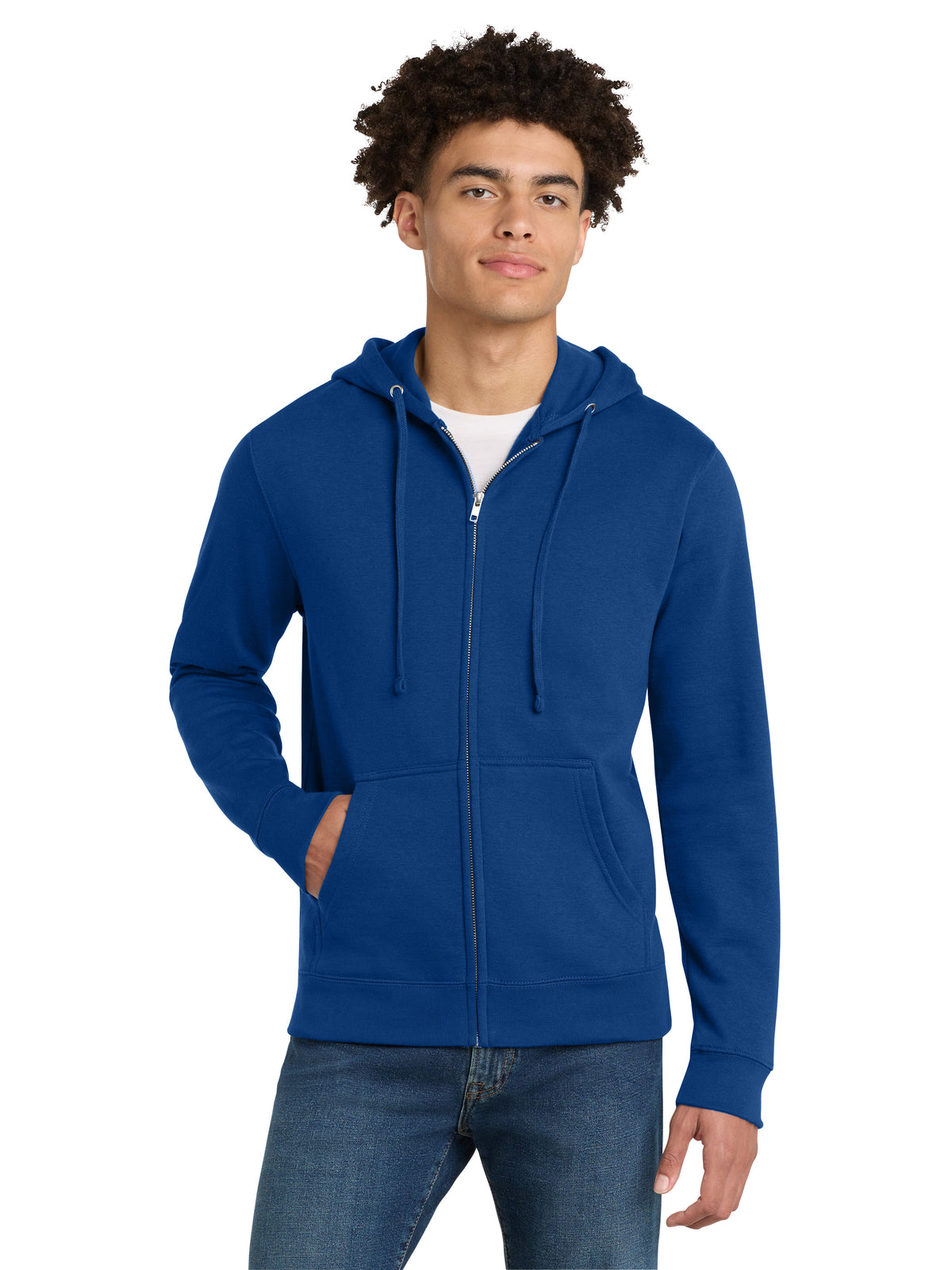 Men's V.I.T. Fleece Full-Zip Hoodie - DT6102 - Deep Royal