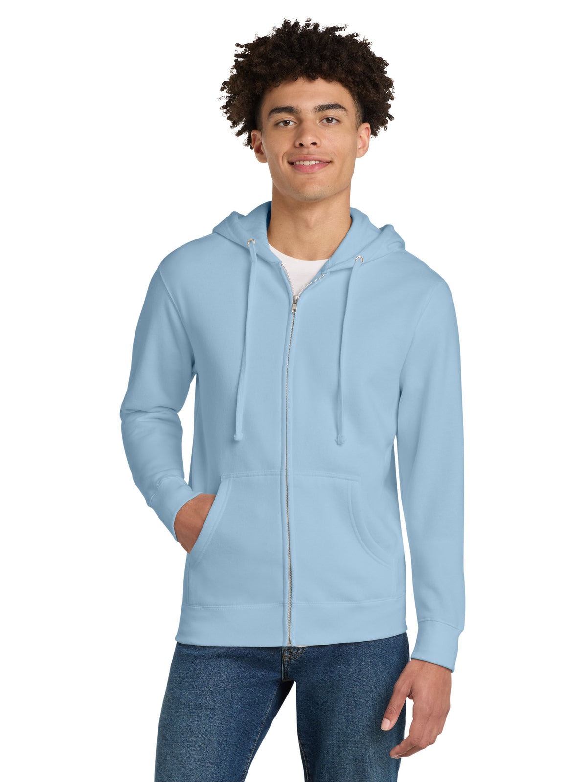 Men's V.I.T. Fleece Full-Zip Hoodie - DT6102 - Ice Blue
