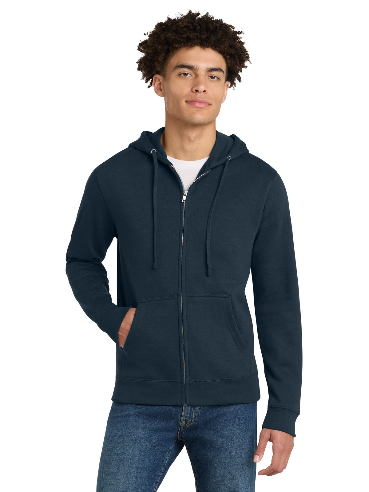 Men's V.I.T. Fleece Full-Zip Hoodie - DT6102 - New Navy