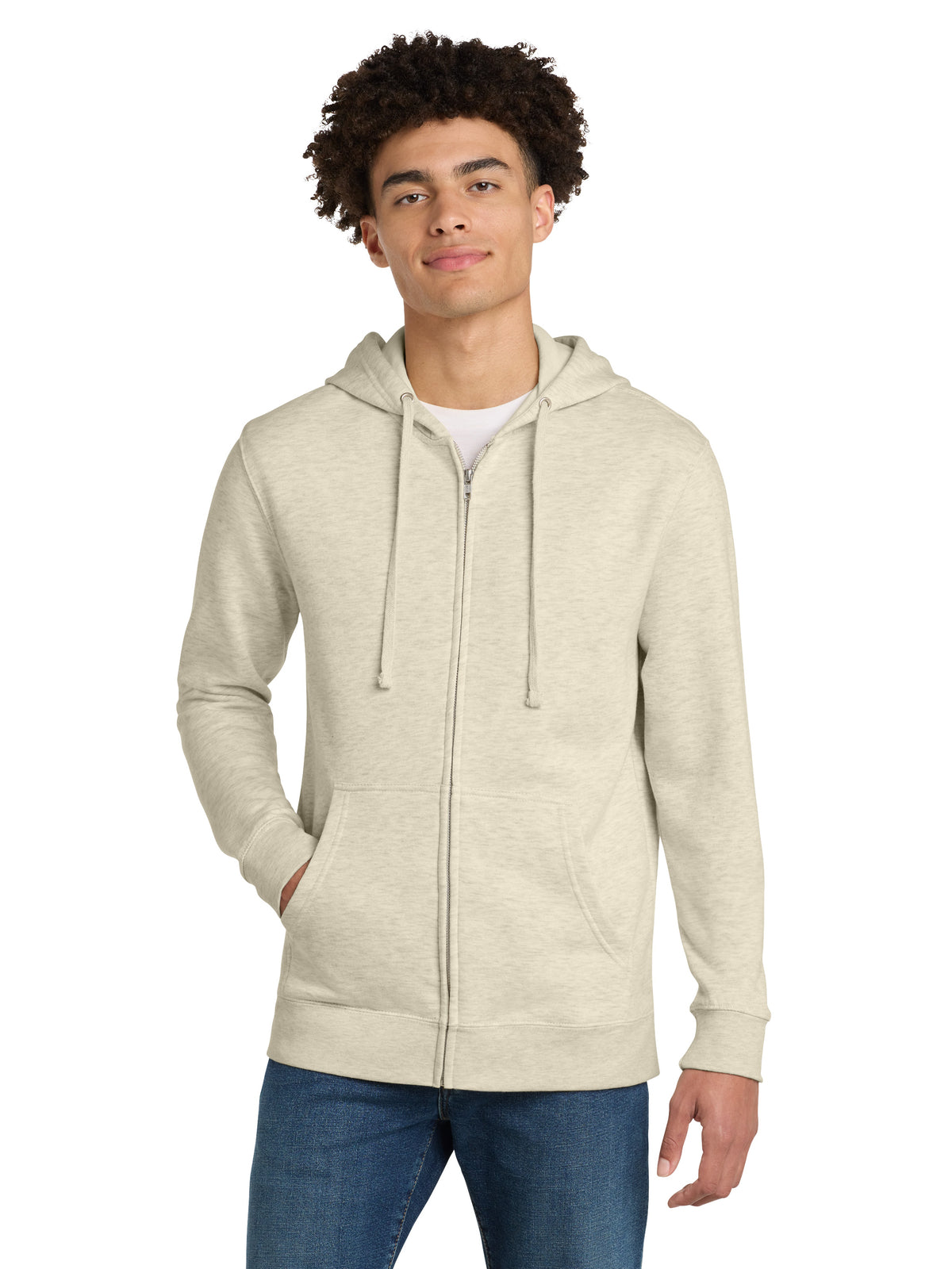 Men's V.I.T. Fleece Full-Zip Hoodie - DT6102 - Oatmeal Heather