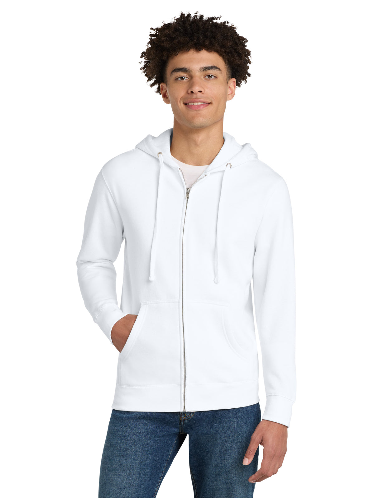 Men's V.I.T. Fleece Full-Zip Hoodie - DT6102 - White
