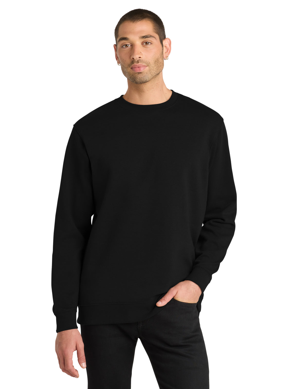 Men's Fleece Sweatshirt - DT6104 - Black