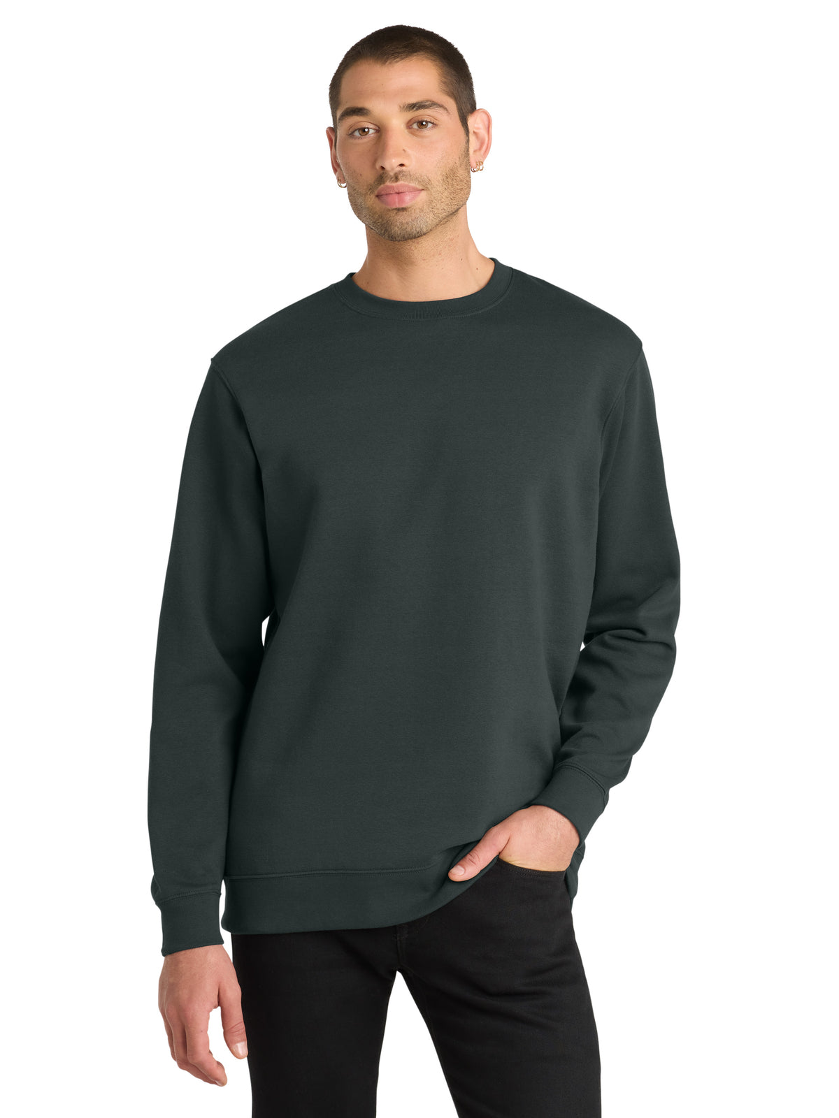 Men's Fleece Sweatshirt - DT6104 - Charcoal
