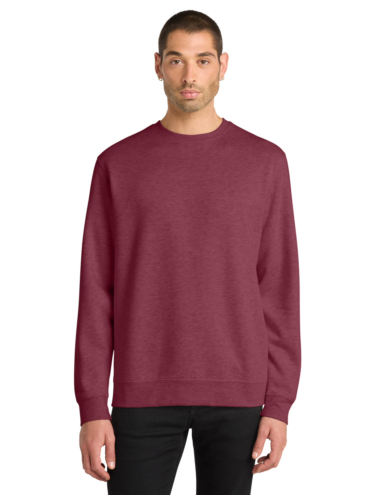 Men's Fleece Sweatshirt - DT6104 - Heathered Cardinal