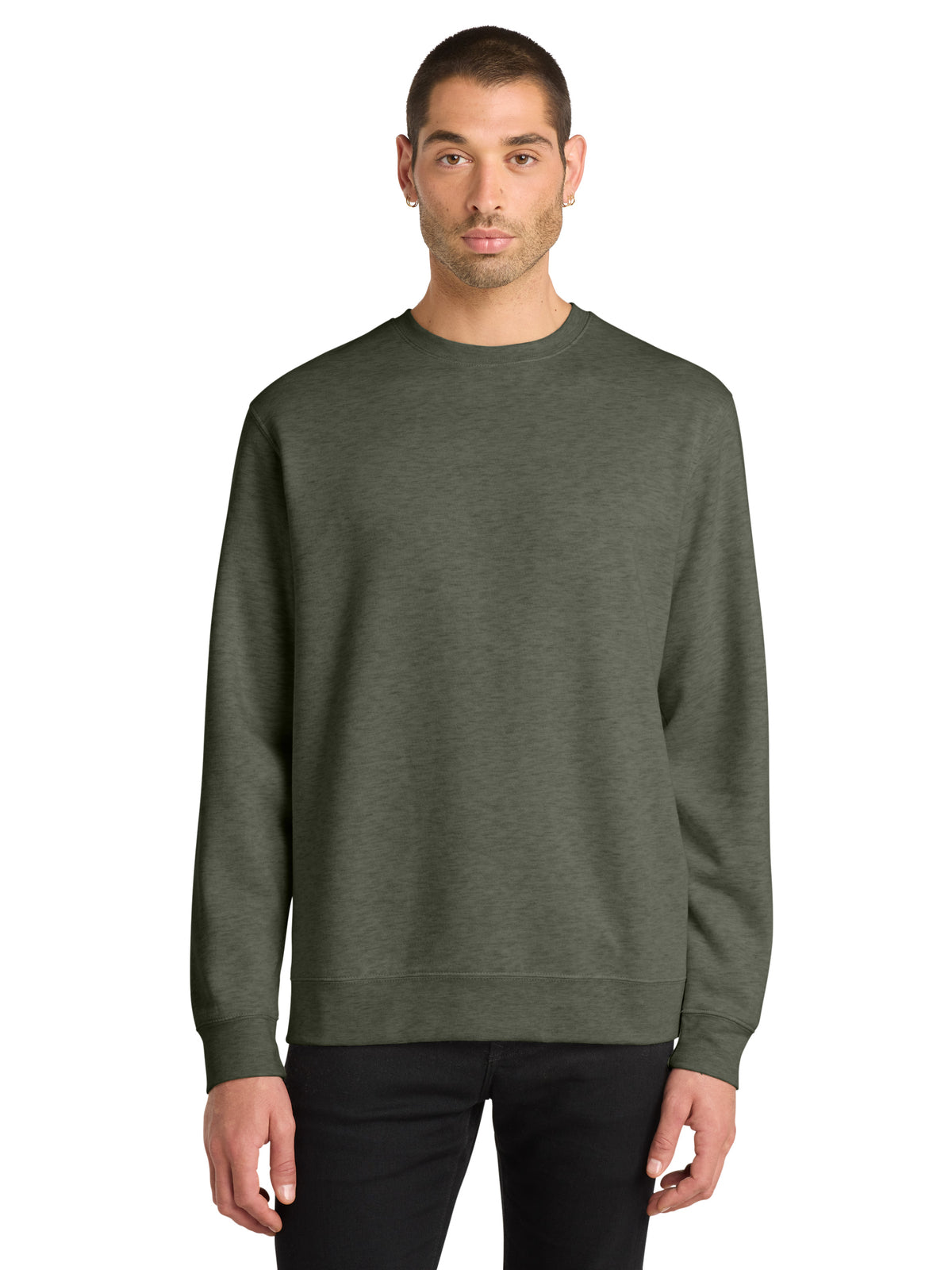 Men's Fleece Sweatshirt - DT6104 - Heathered Olive