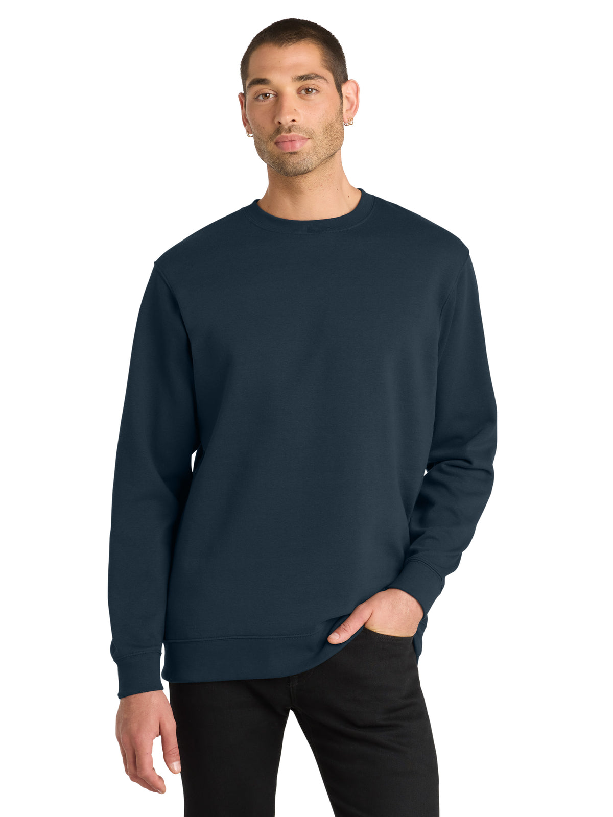 Men's Fleece Sweatshirt - DT6104 - New Navy