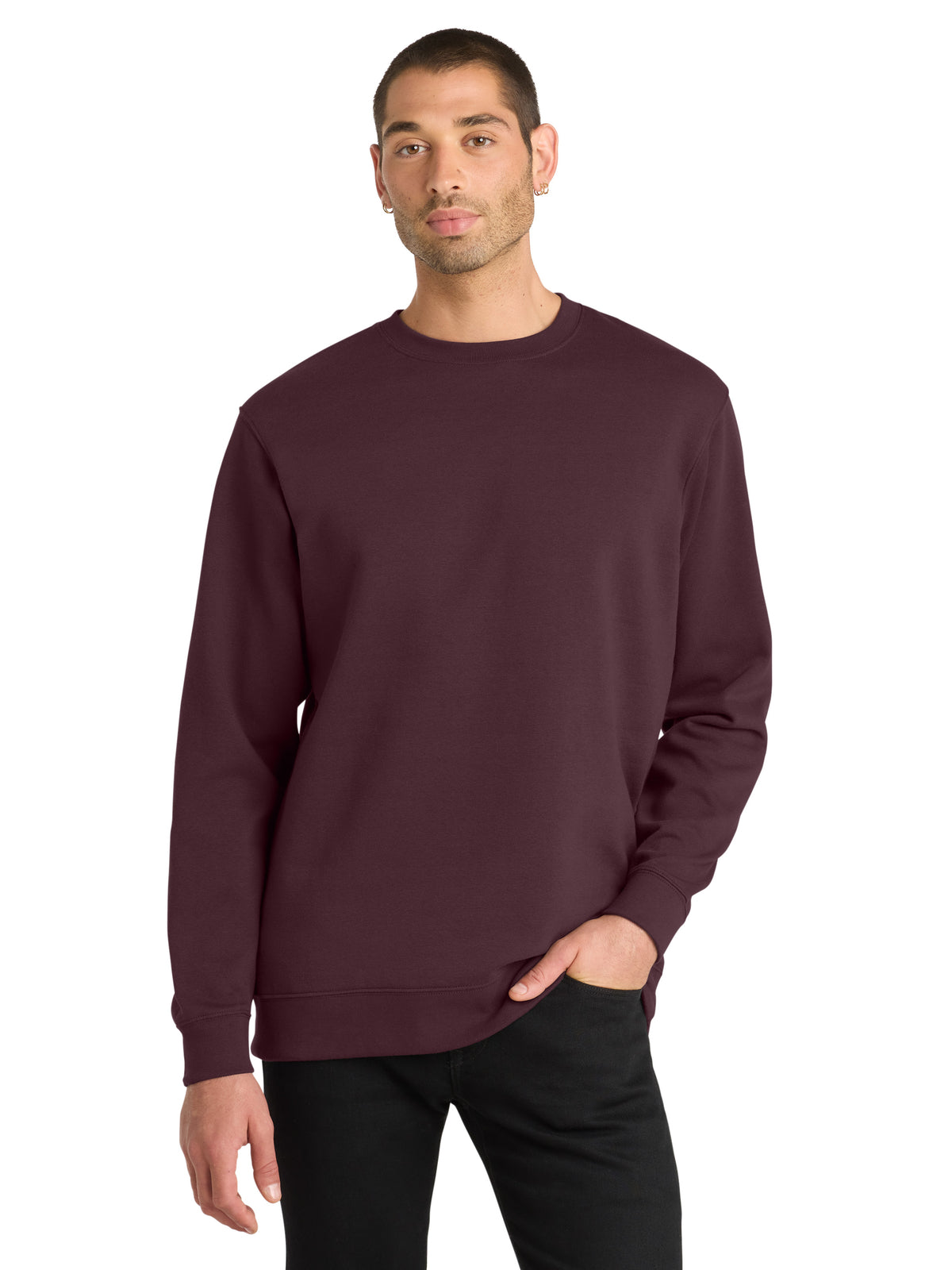 Men's Fleece Sweatshirt - DT6104 - Plum