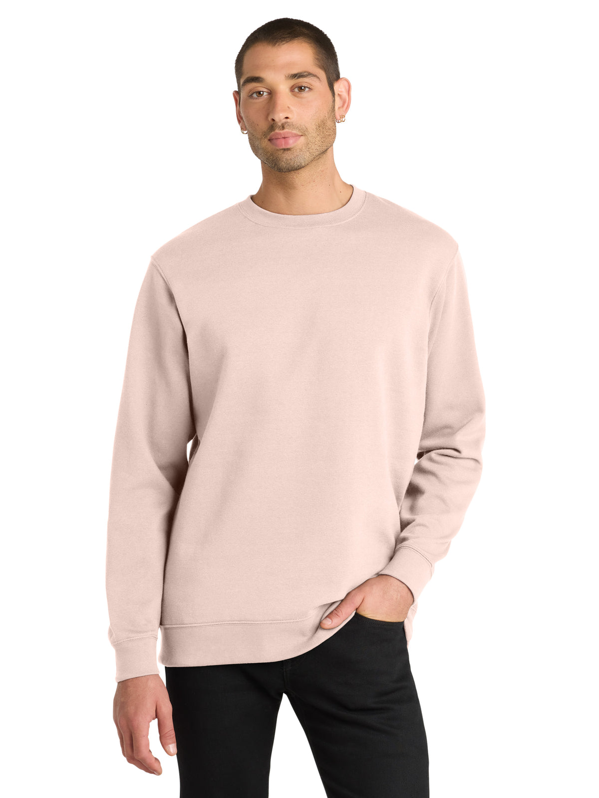 Men's Fleece Sweatshirt - DT6104 - Rosewater Pink
